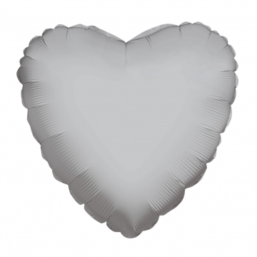 Fóliový balónek Srdce stříbrné