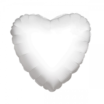 Fóliový balónek Srdce bílé